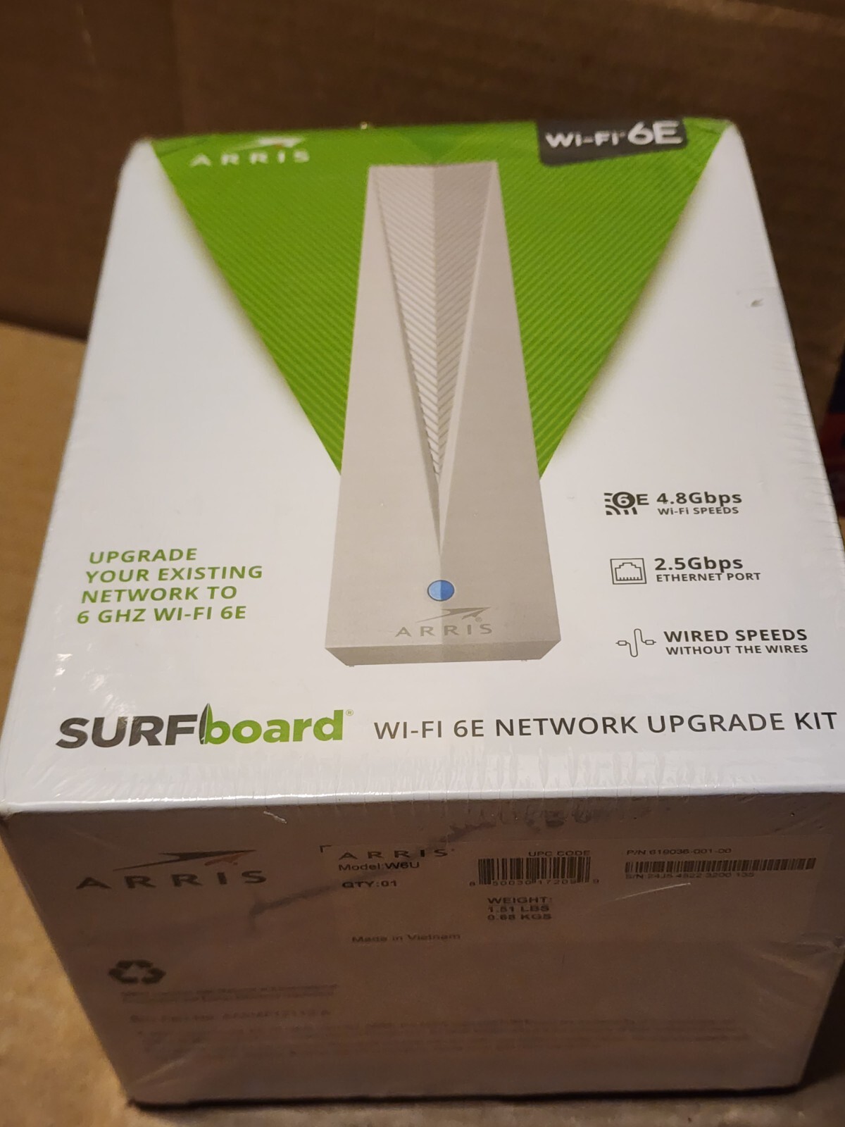 ARRIS Surfboard Wi-Fi 6E Network Upgrade Adapter Kit 6GHz W6U Brand New Sealed