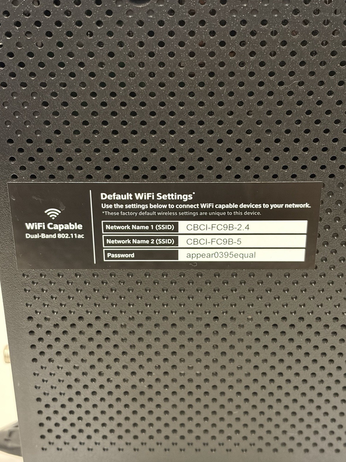 Technicolor DPC3941B Comcast Business Dual Band WiFi Cable Modem Router w/Cord
