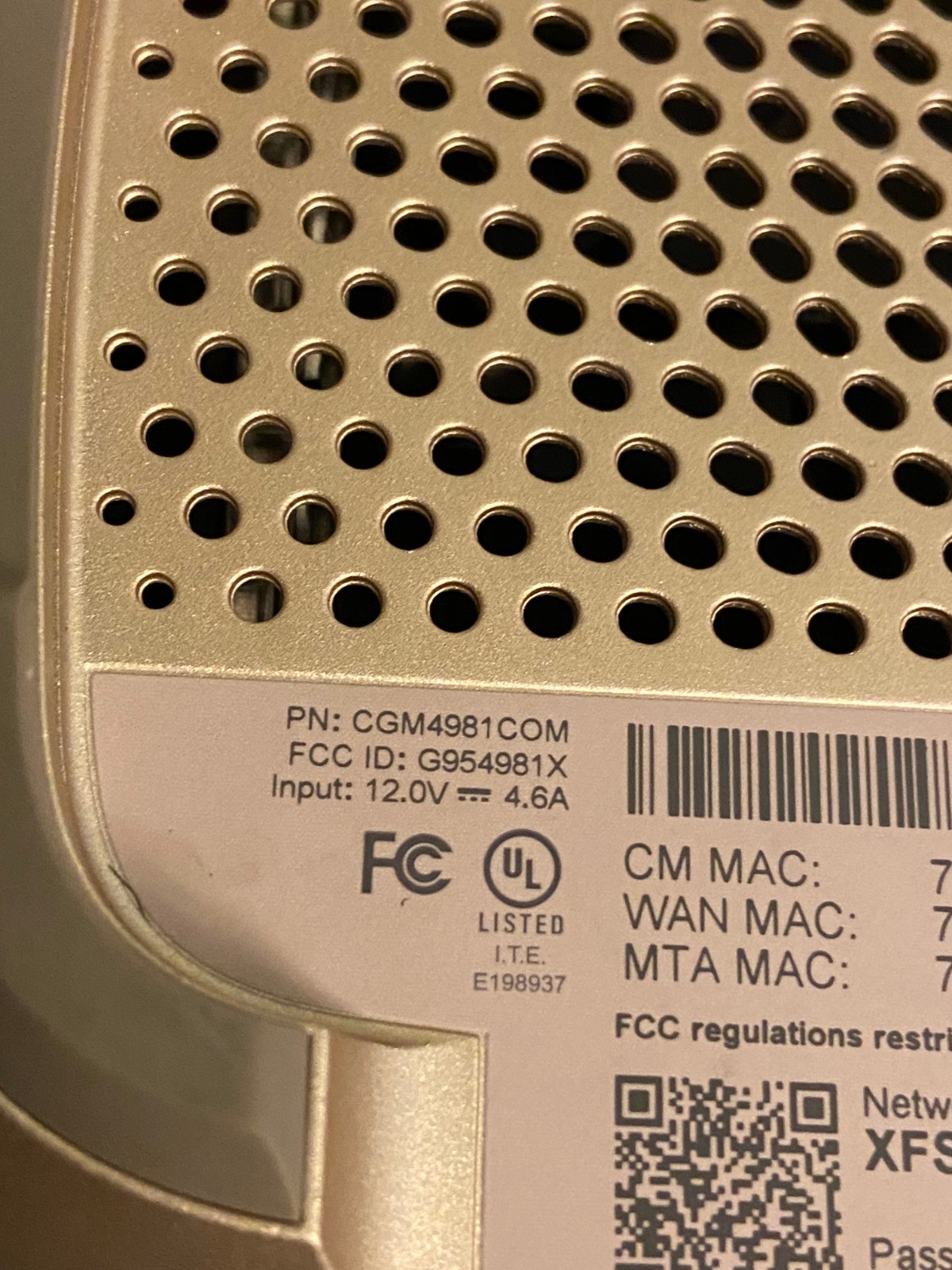 🍉 Xfinity XFi Gateway Router XB8-T Triband Wifi CGM4981COM w/ Power Cable – FL