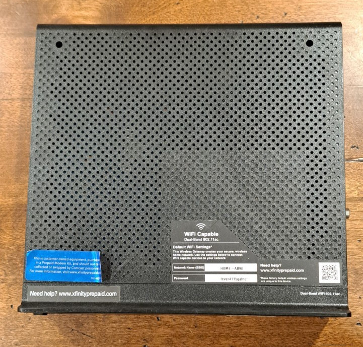 Xfinity Arris TG1682 Dual Band Wireless 802.11ac Cable Modem Router
