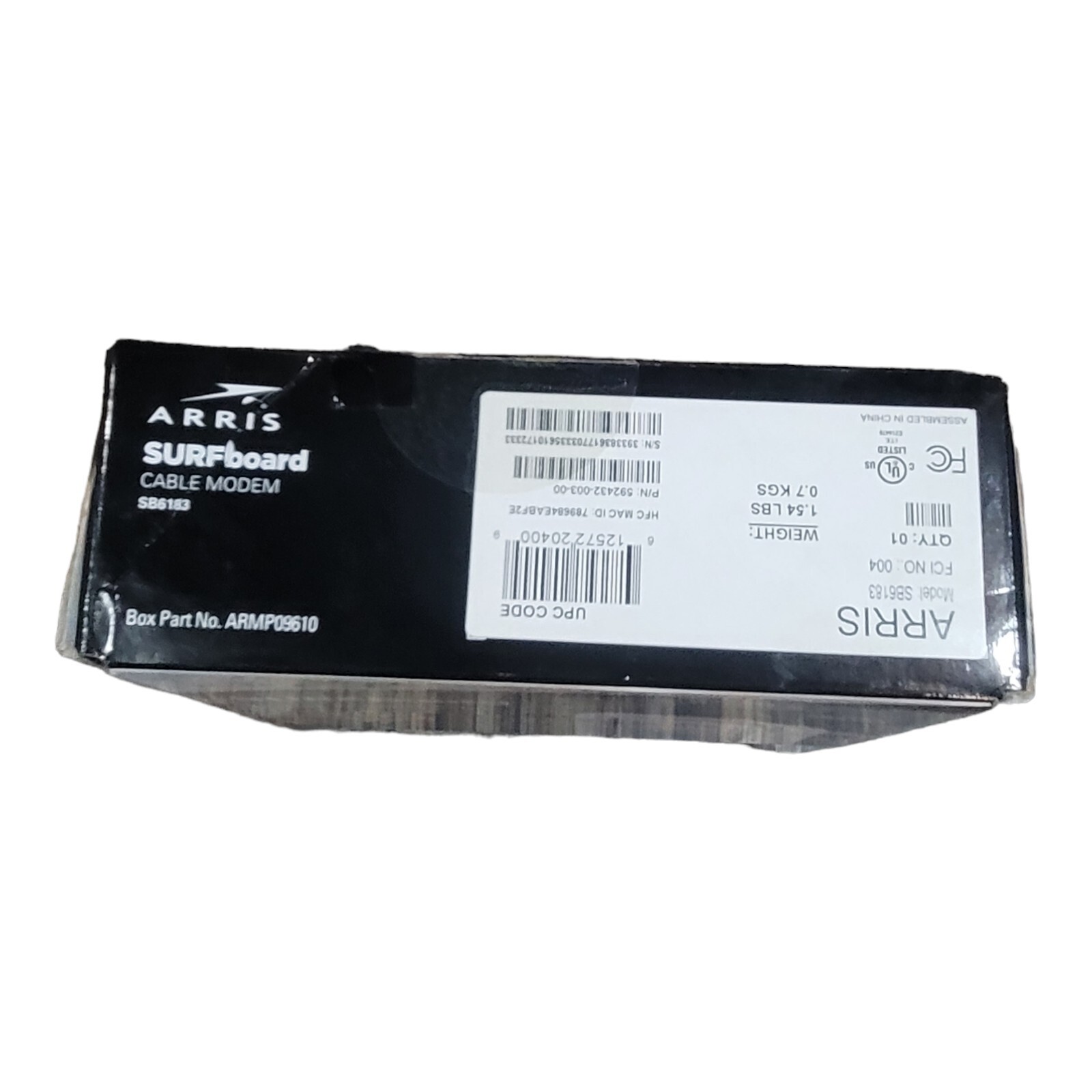 Arris Surfboard DOCSIS 3.0 Cable Modem Model SB6193 16×4 Speeds Open Box