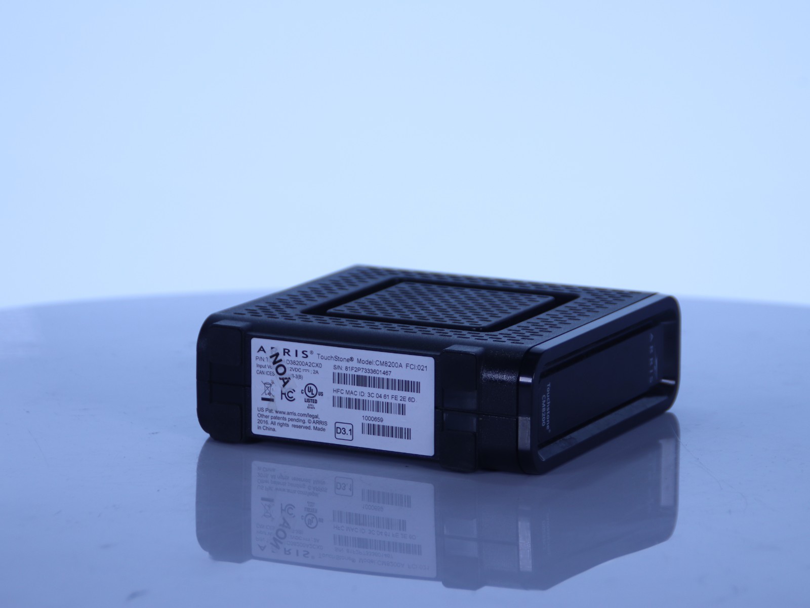 Arris Touchstone CM8200A DOCSIS 3.1 Ultra Fast Cable Modem – NO AC Adapter
