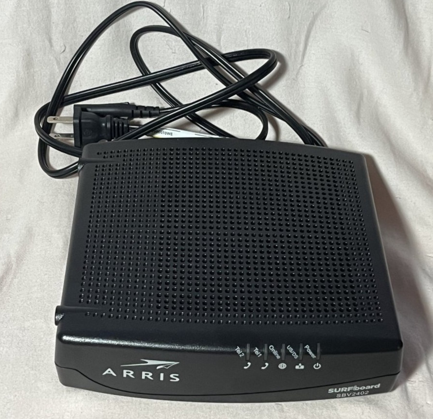 ARRIS SURFboard DOCSIS 3.0 Cable Modem SBV2402 VOIP Phone Power Cable Xfinity