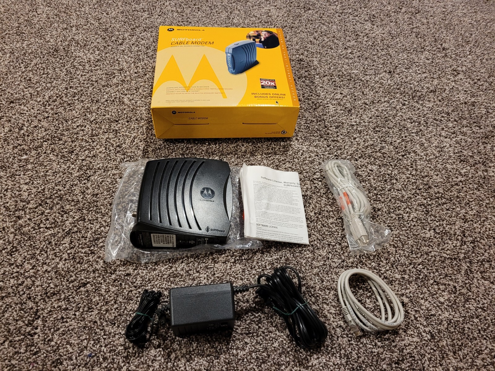Black Motorola SB5120 SurfBoard Cable Modem