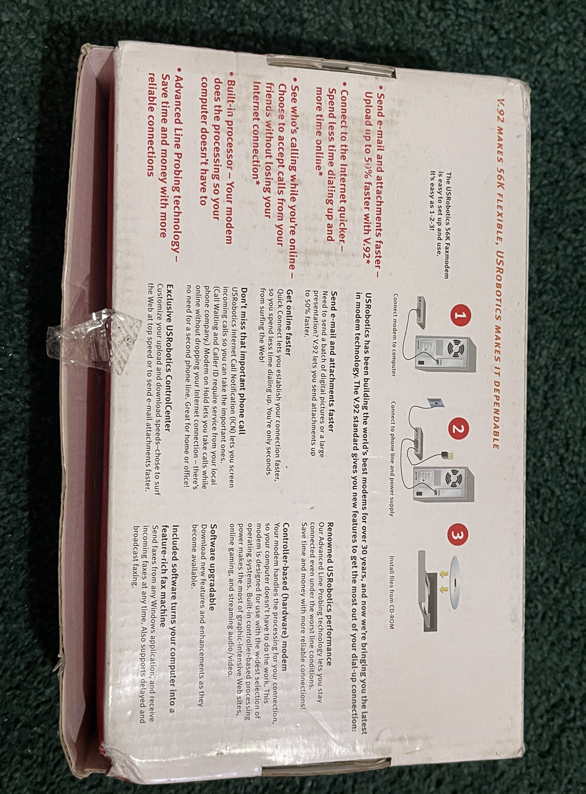US Robotics USR5686E 56k V.92 External Serial Data Fax Modem