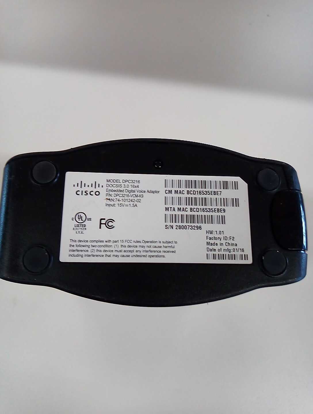 Cisco Cable Modem DPC3216