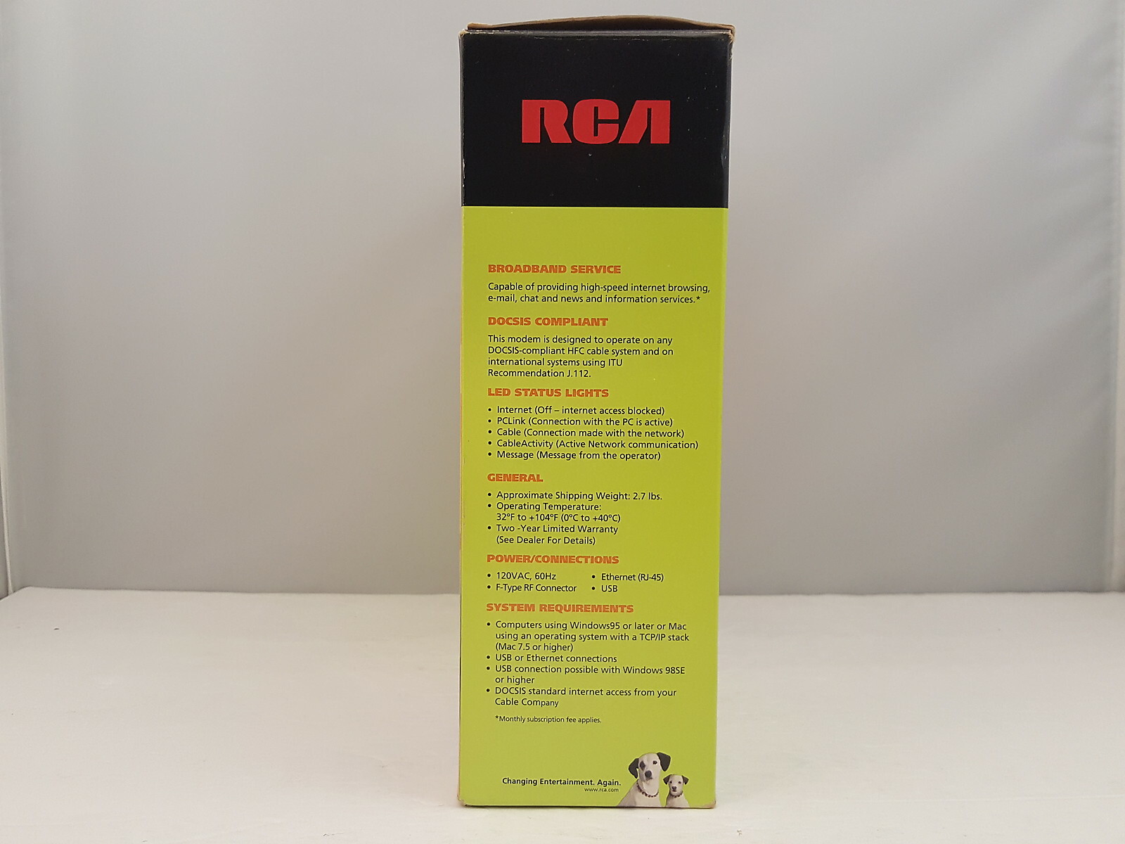 RCA / Thomson Digital Broadband USB DOCSIS Compliant Cable Modem | DCM305R USED
