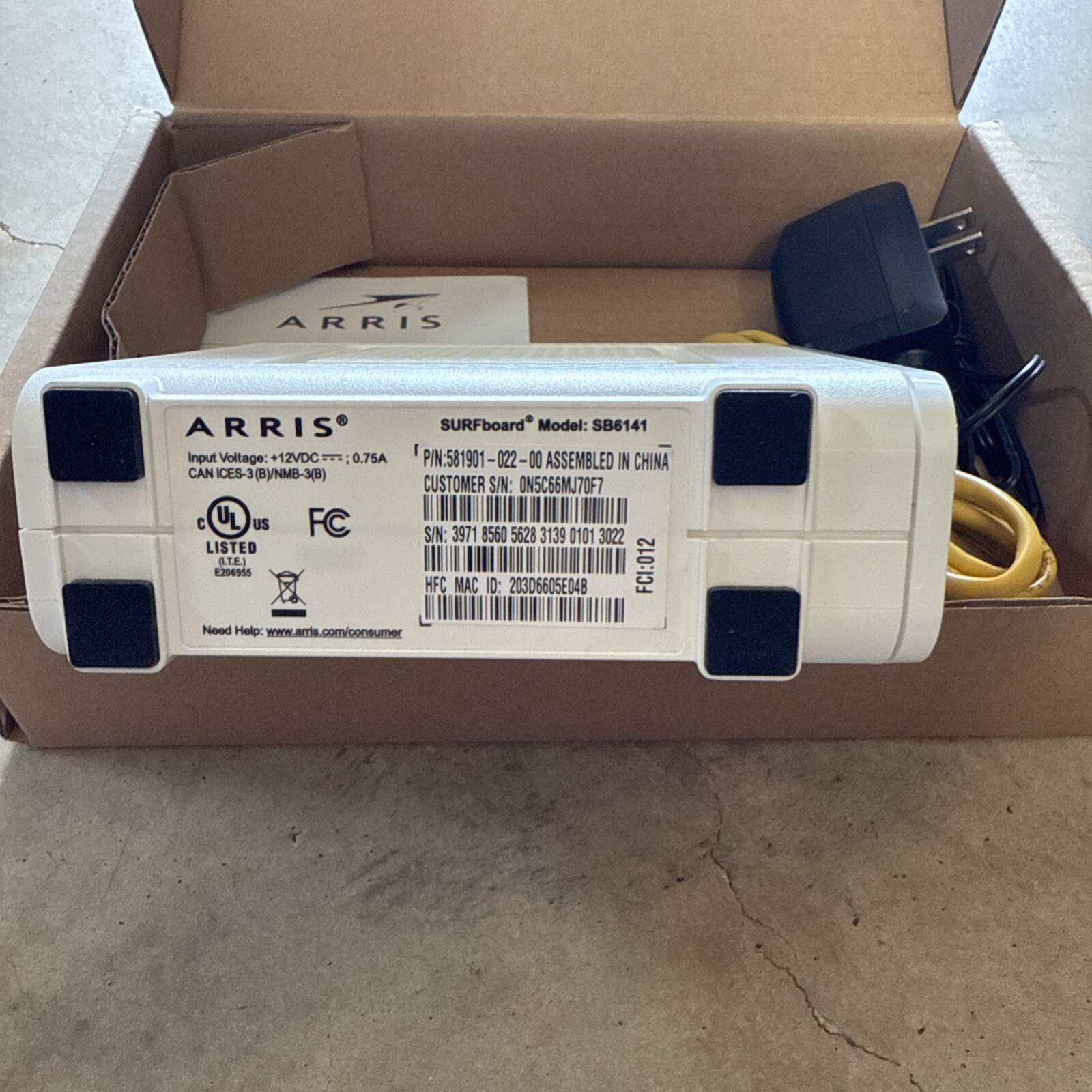 Arris SURFboard SB6183 DOCSIS 3.0 Cable Modem “Used”