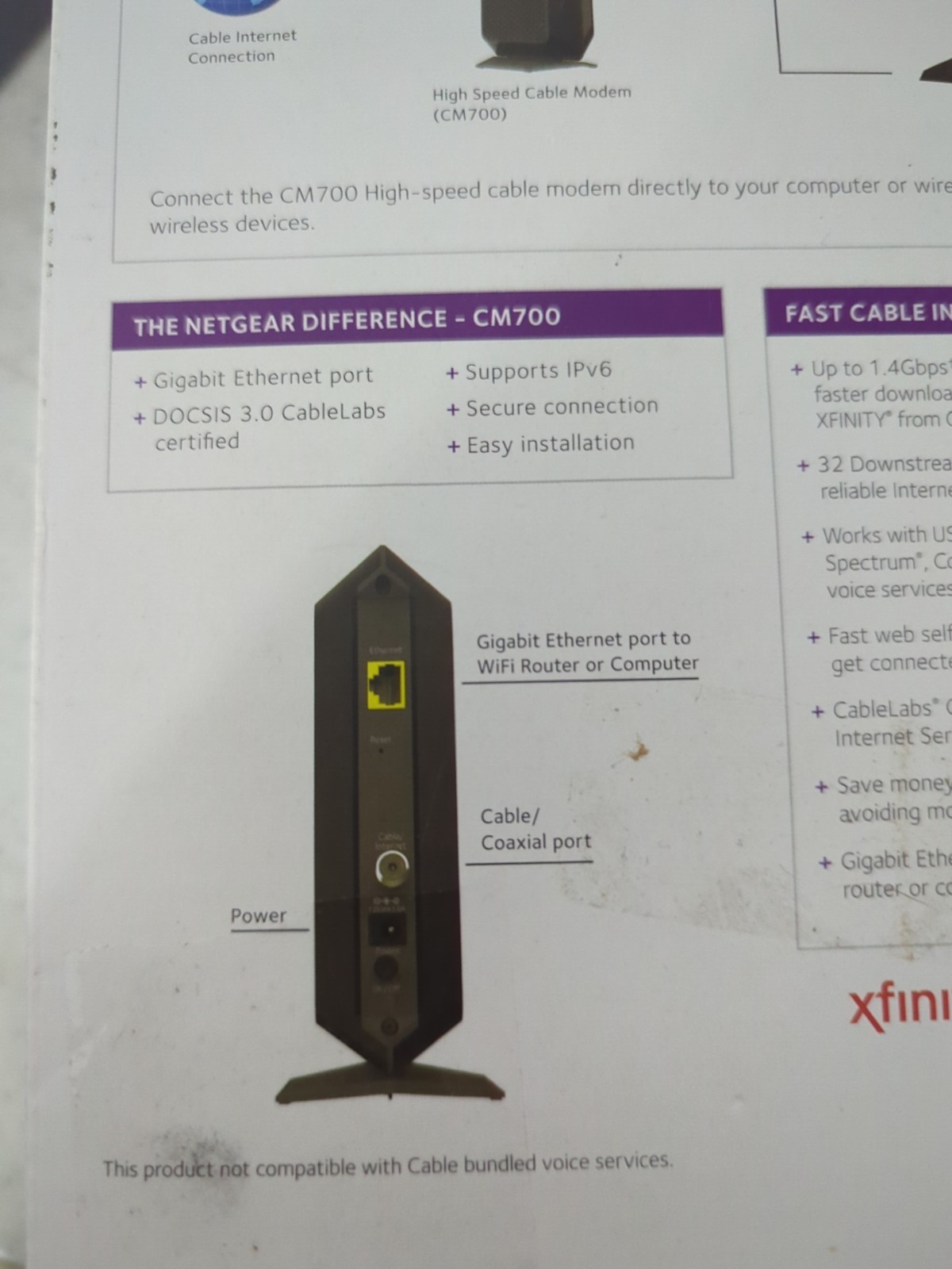 NETGEAR Cable Modem CM700 – Compatible with all Cable Providers incl. Xfinity, S