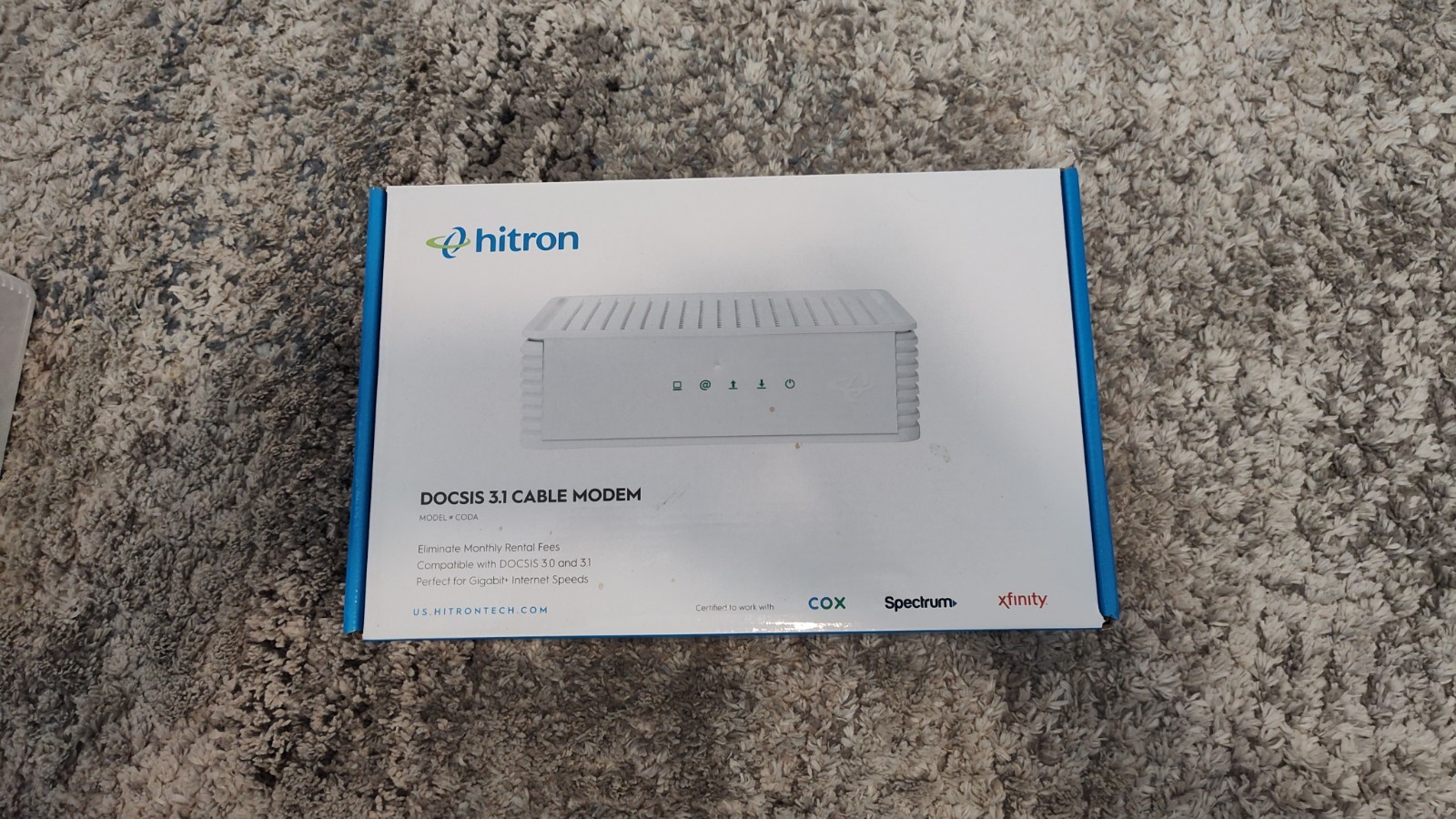 New Hitron DOCSIS 3.1 Cable Modem Broadband Internet CODA White