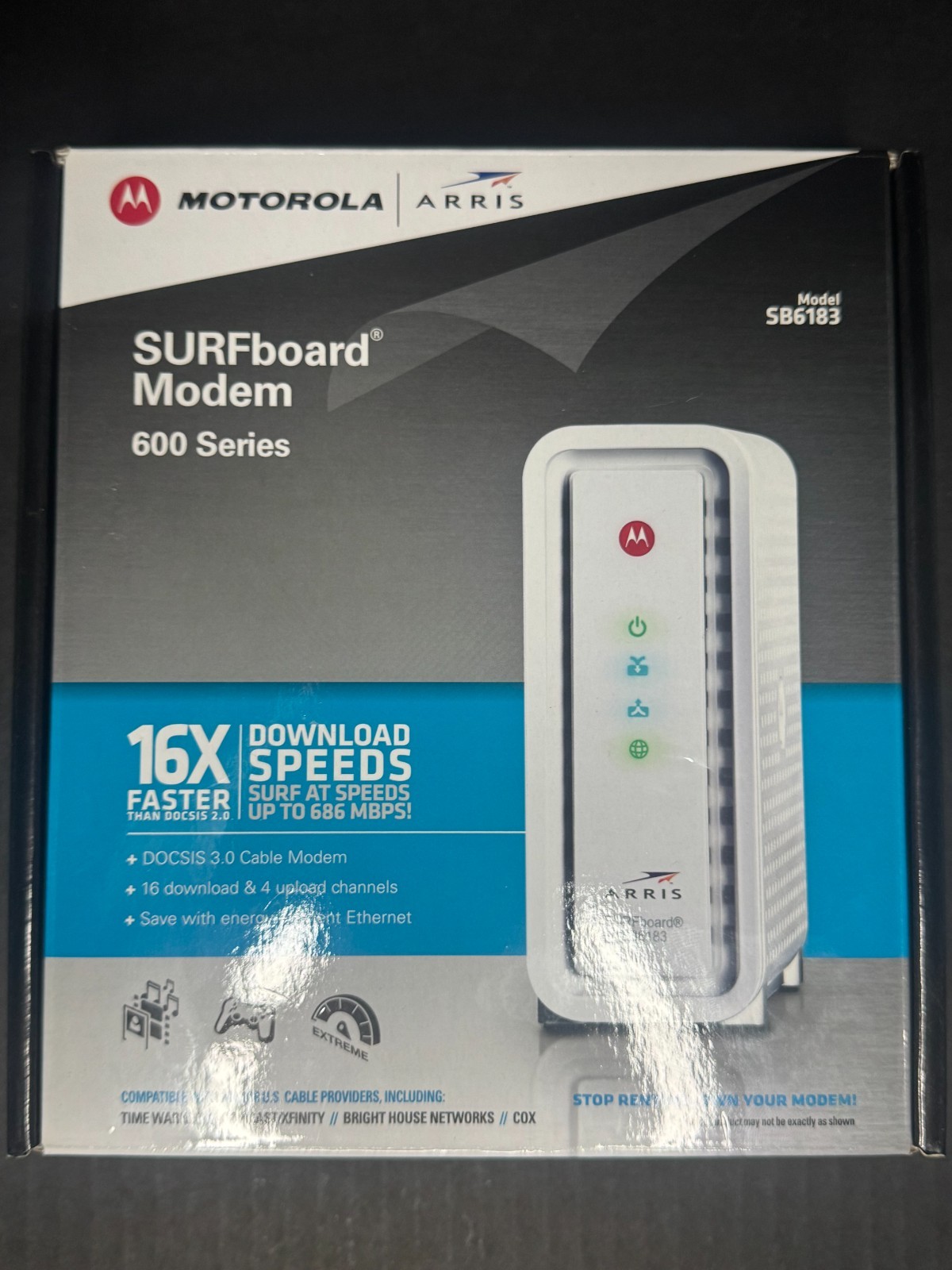 Arris Surfboard SB6183 Cable Modem White arris – great condition
