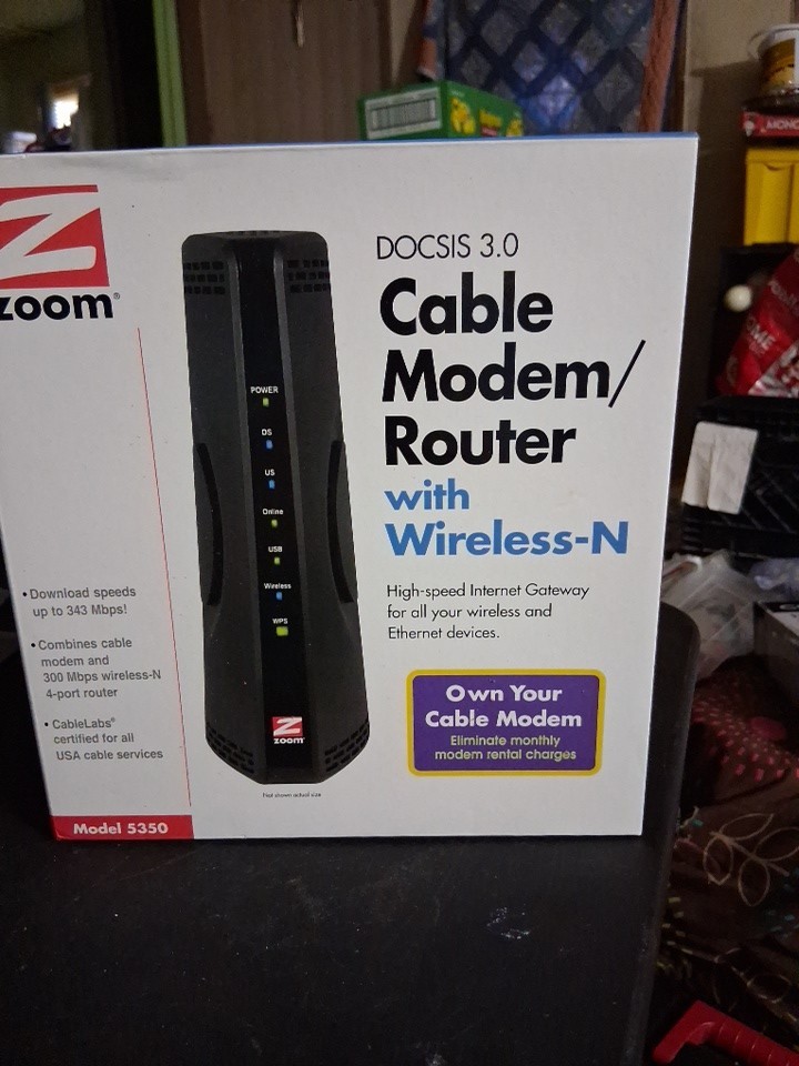 Zoom DOCSIS 3.0 Cable Modem – 5350 – Good !!!