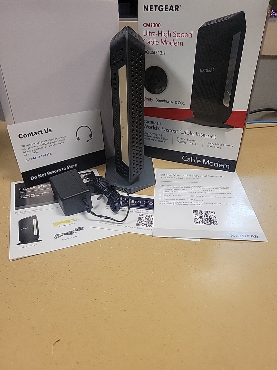 NETGEAR CM1000 Cable Modem – Black (CM1000-1AZNAS)