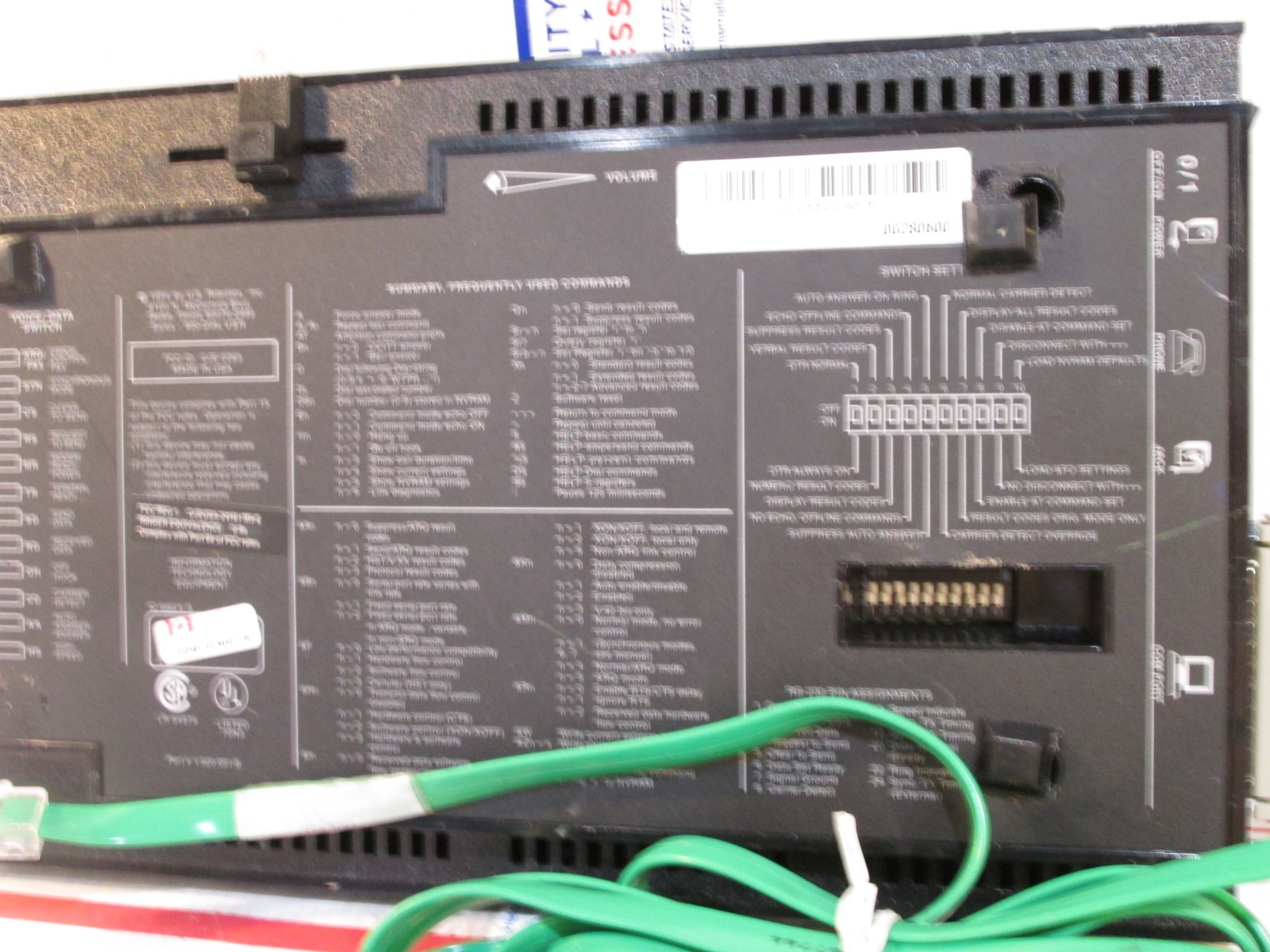 US ROBOTICS 000954-00 COURIER V.34 FAX WITH V.32 BIS MODEM CJE-0263 NO AC CORD