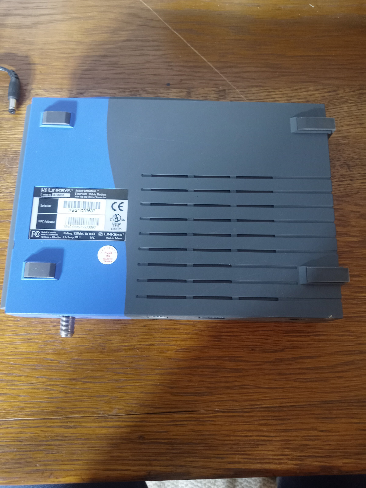 NWOB Linksys Cable Modem BEFCMU10 USB & Ethernet Connections