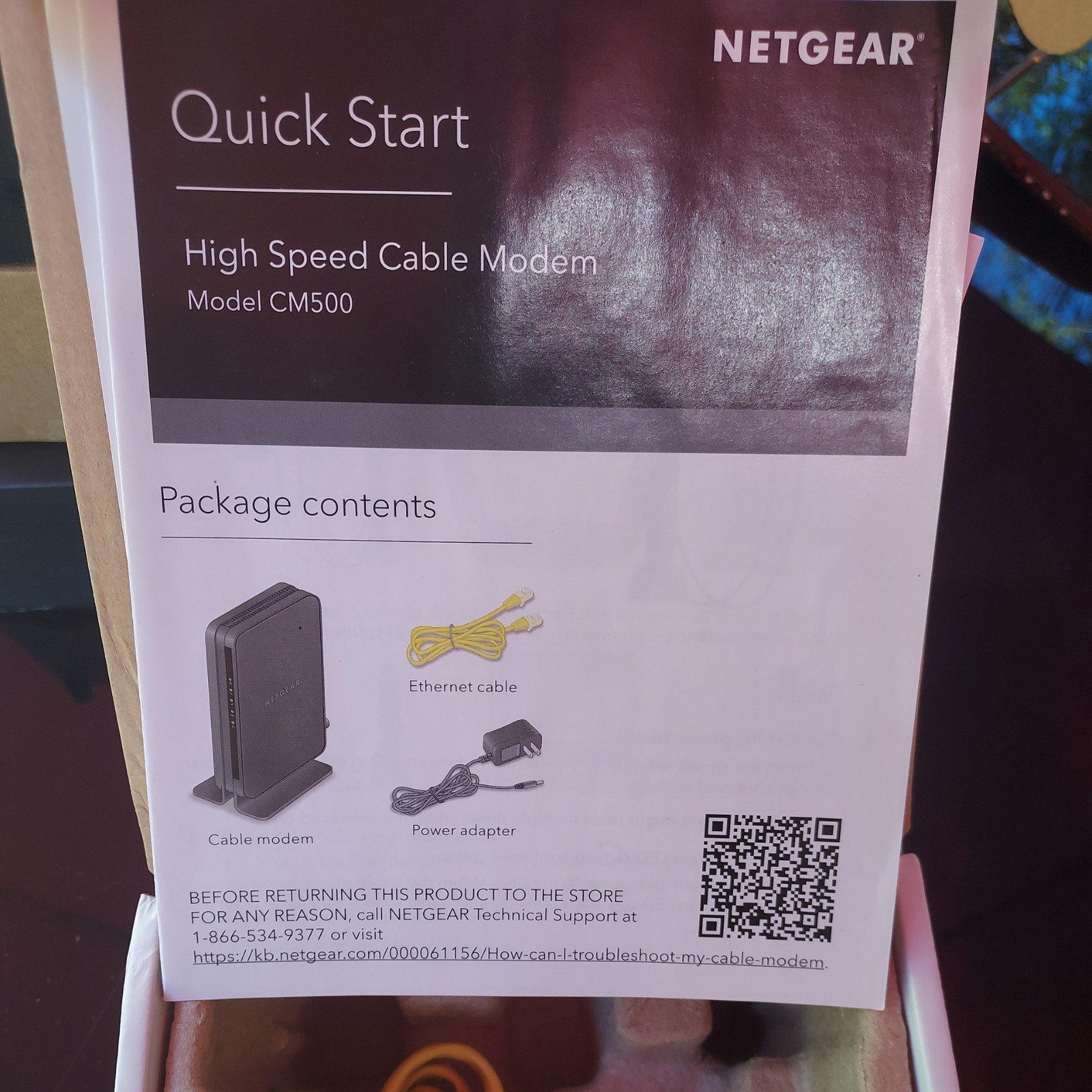 NETGEAR Cable Modem CM500 Compatible w/all Cable Providers Xfinity Spectrum Cox