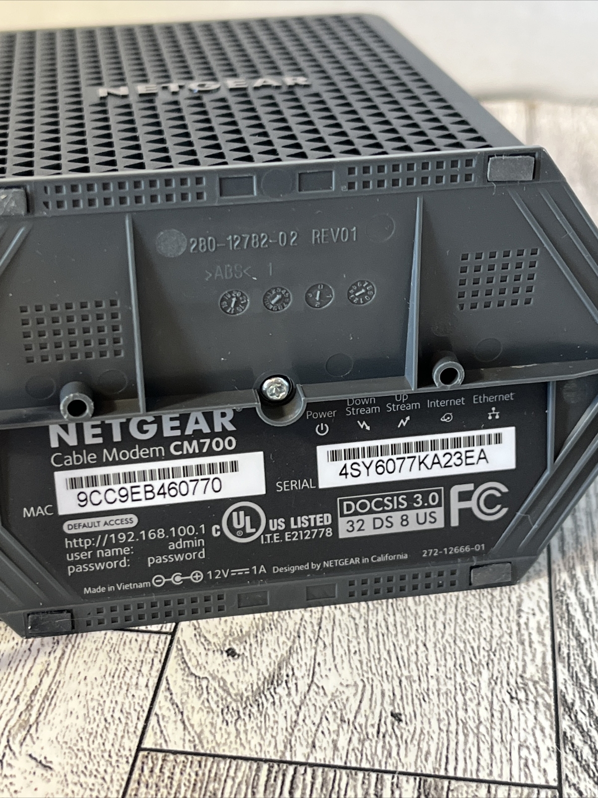 NETGEAR CM700 Cable Modem High Speed