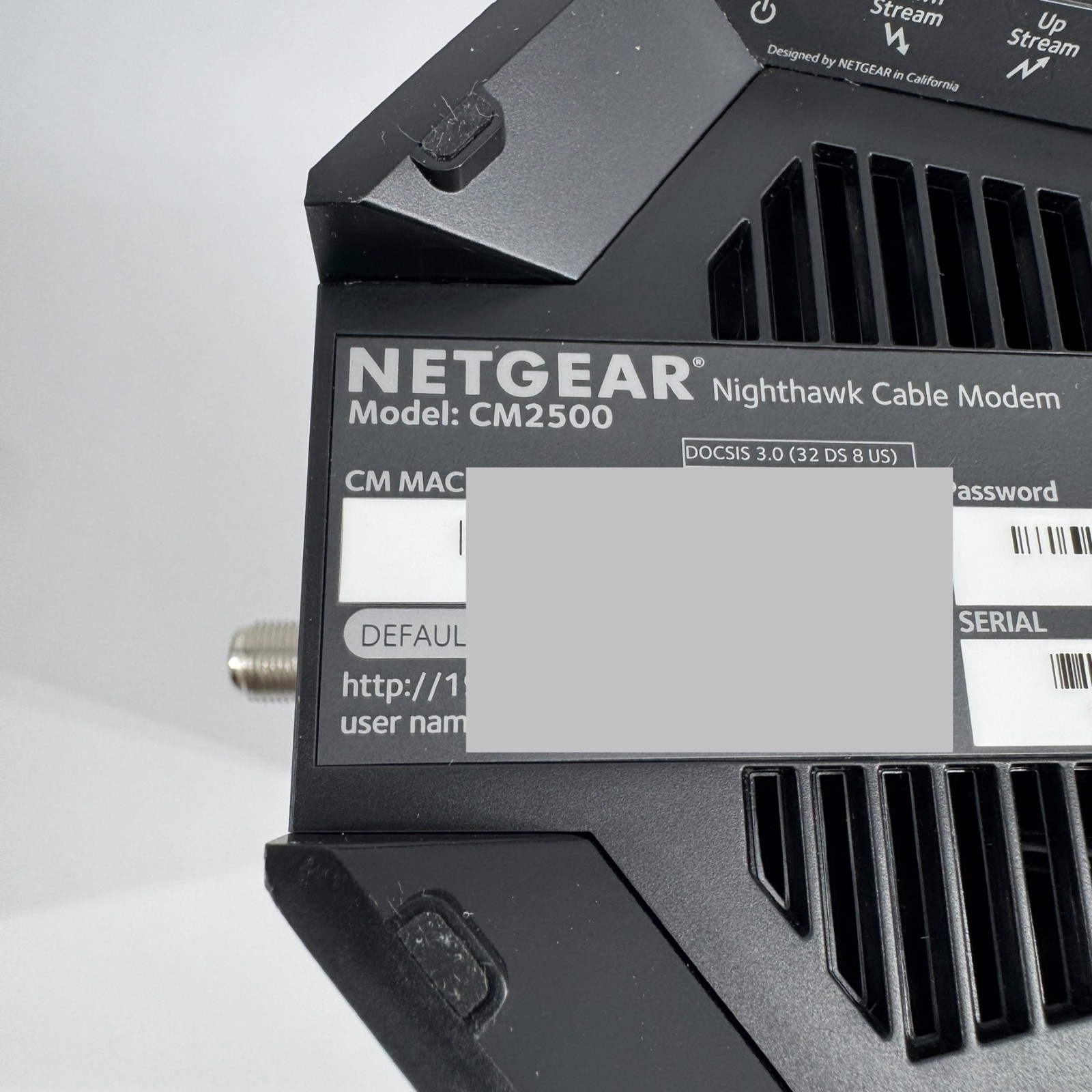 NETGEAR Nighthawk CM2500 DOCSIS 3.1 Cable Modem