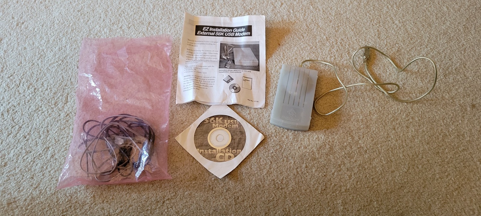 Vintage Boca Research Inc. Model B100 56k USB Modem