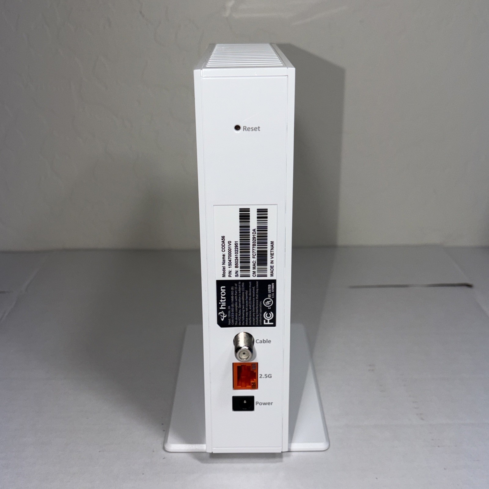 Hitron CODA56 DOCSIS 3.1 Cable Modem 2.5Gbps White – Open Box