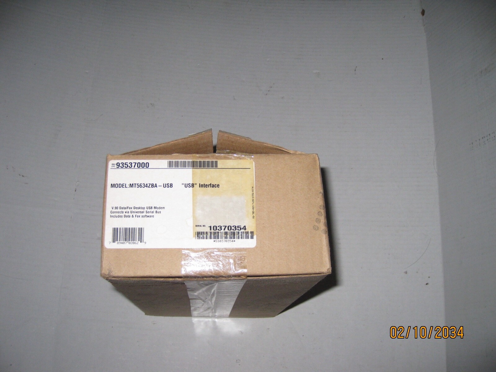 Multi-Tech MT5634ZBA-USB MultiModemUSB Data/Fax Modem T10