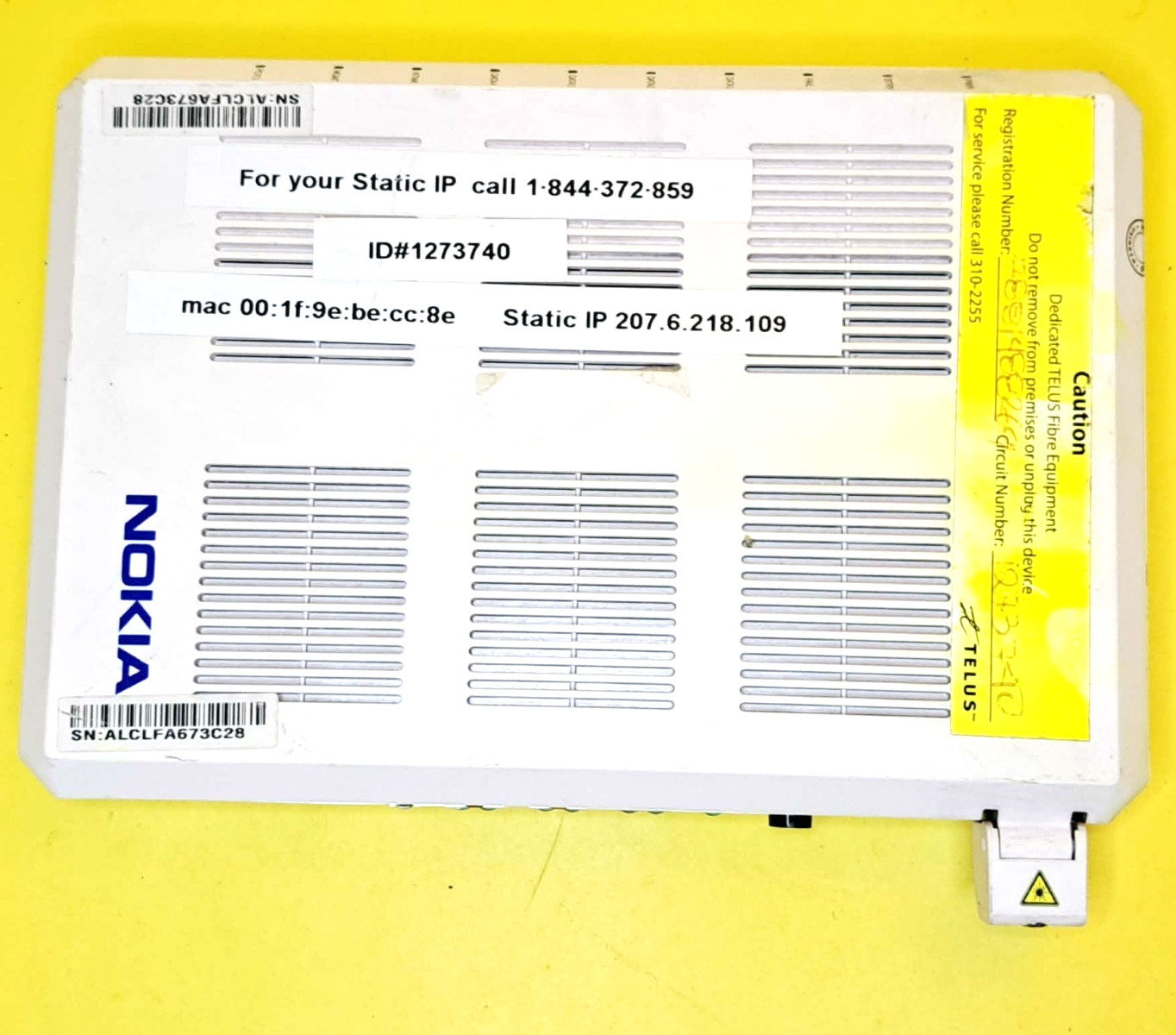 ⚡NOKIA G-240G-A 3FE55691AAAA GPON OPTICAL NETWORK TERMINAL FIBER MODEM FTTH FTTP