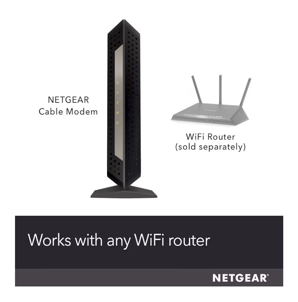 NETGEAR CM1000 Wired-Ethernet (RJ-45) Cable – CM1000100NAS (Black)
