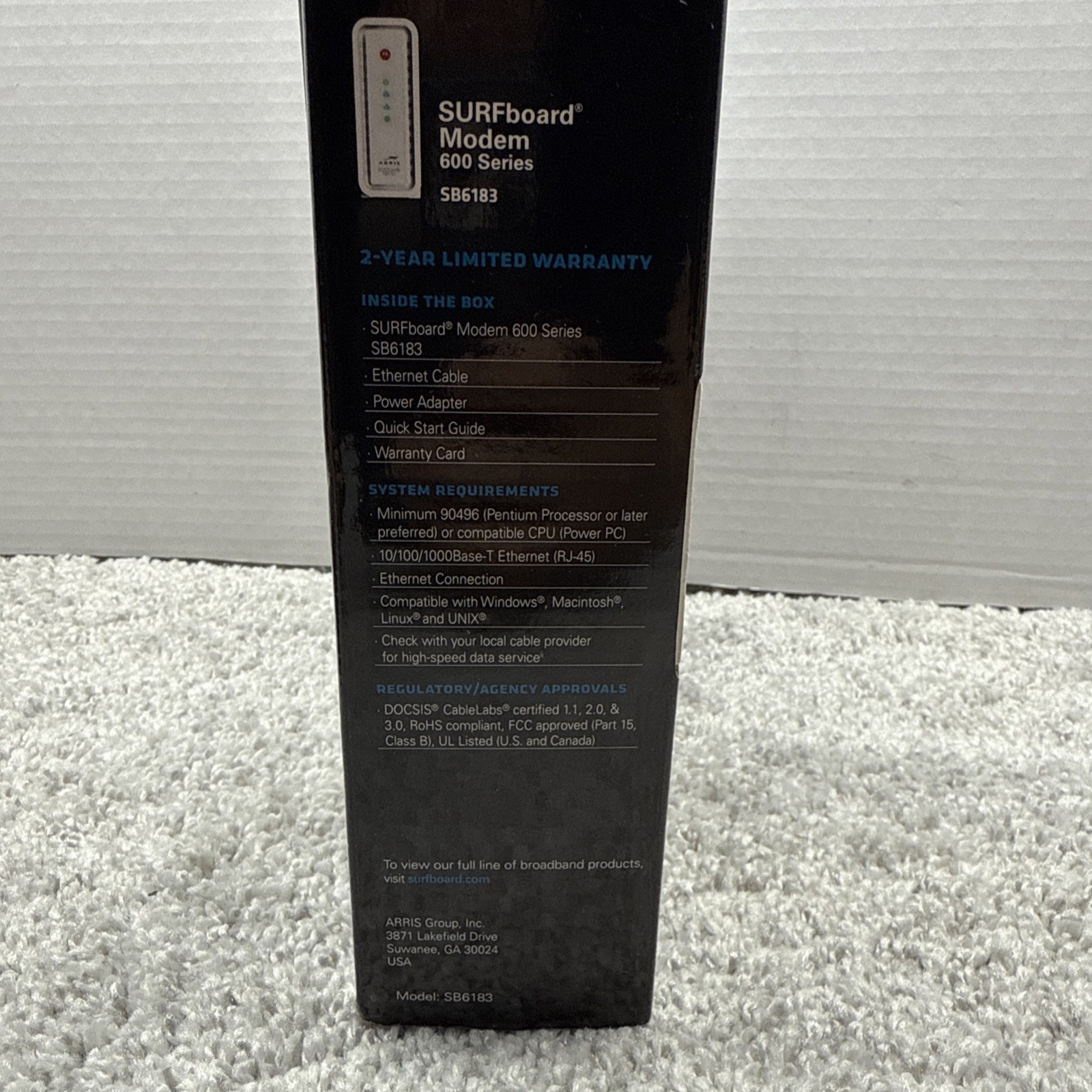 ARRIS SURFboard SB6183 DOCSIS 3.0 Cable Modem for Spectrum, COX, Xfinity