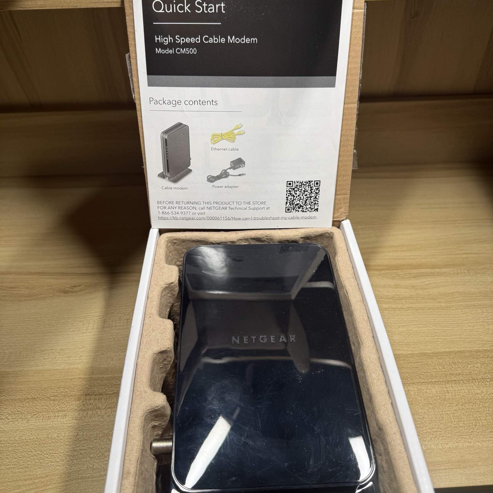 Netgear Model CM500 High Speed Cable Modem Speed Up to 680 Mbps Docsis 3.0