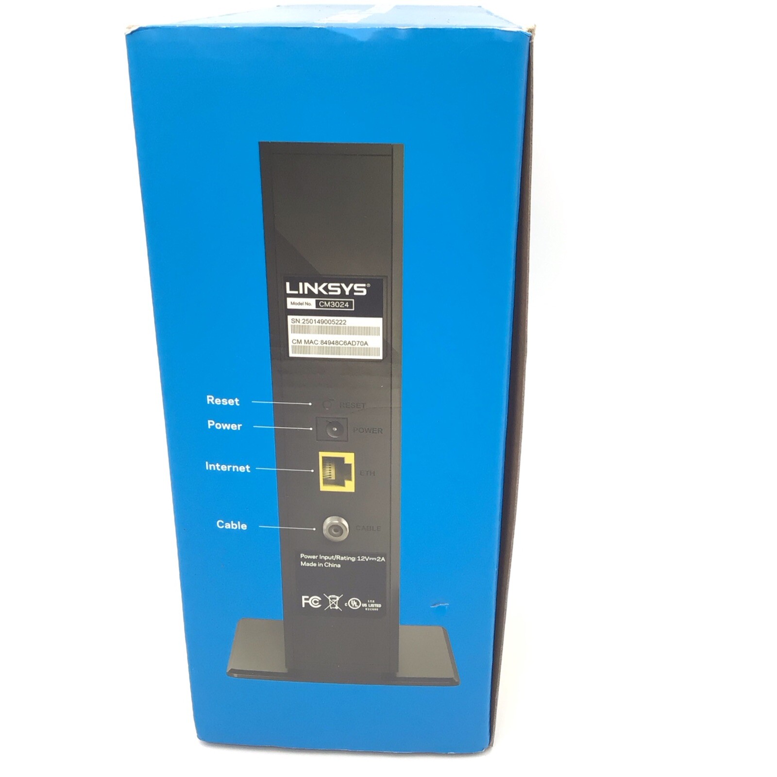 Linksys ‎B01DACQM9M 24×8 Cable Modem Intel Model# CM3024 Xfinity Cox Charter TWC