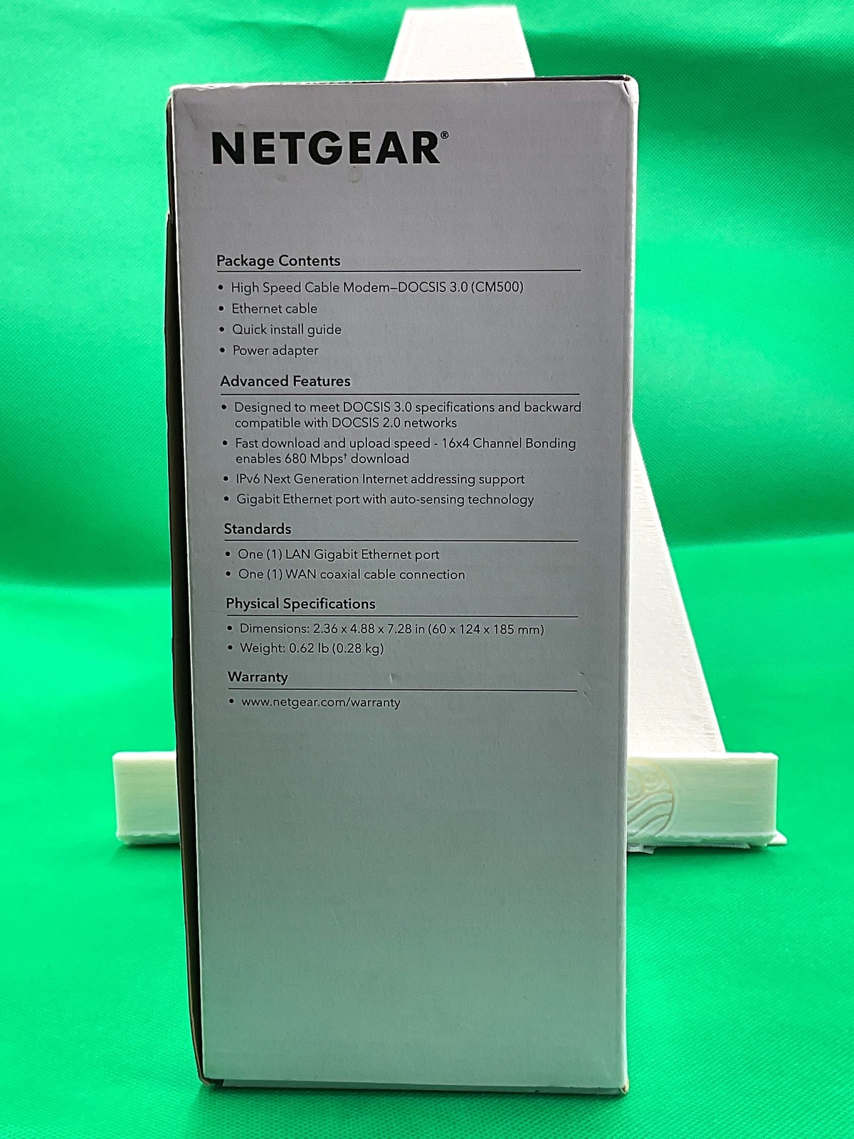 Netgear CM500 High Speed Cable Modem DOCSIS 3.0 New