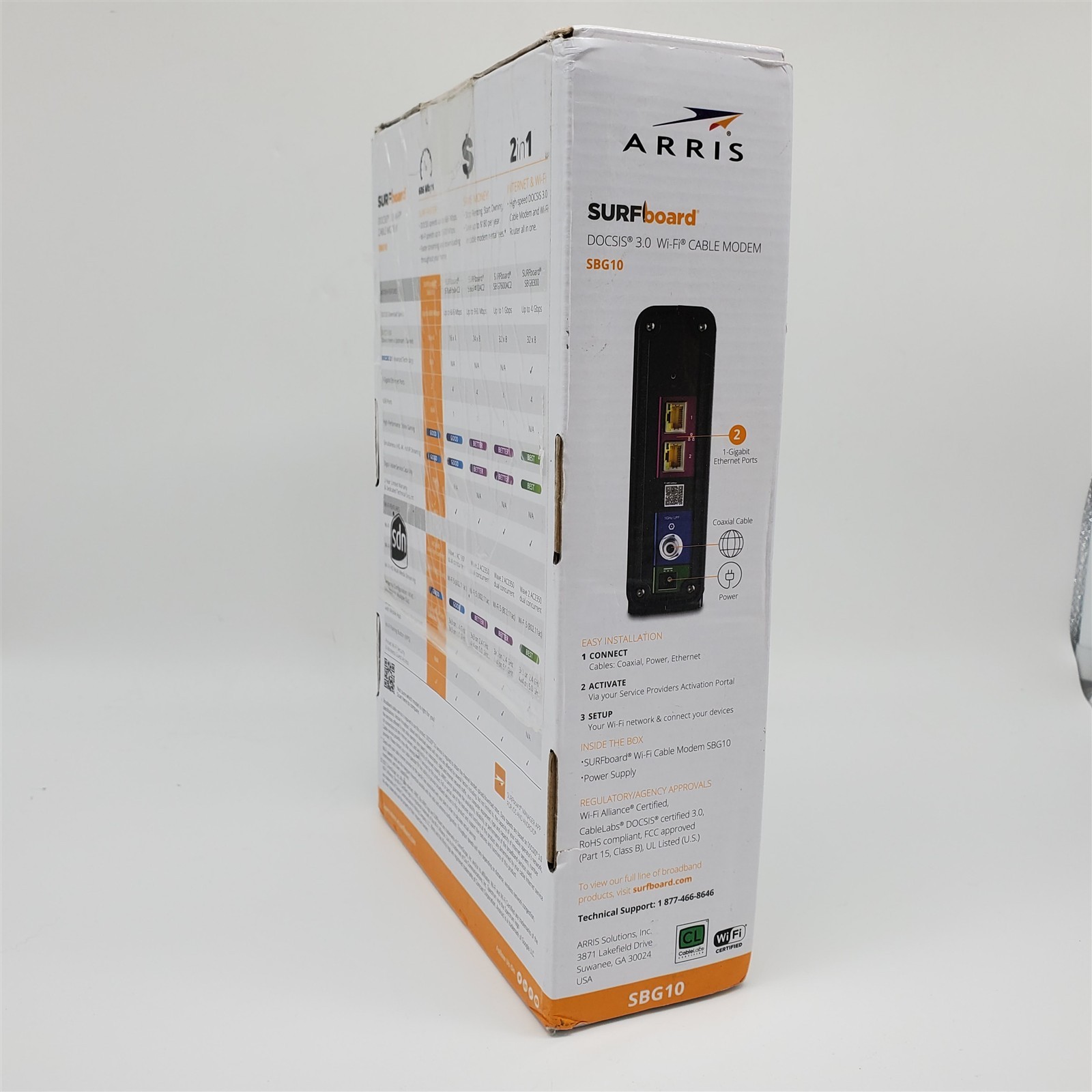 ARRIS SBG10 SURFboard AC1600 Dual-Band Cable Modem Router – Black