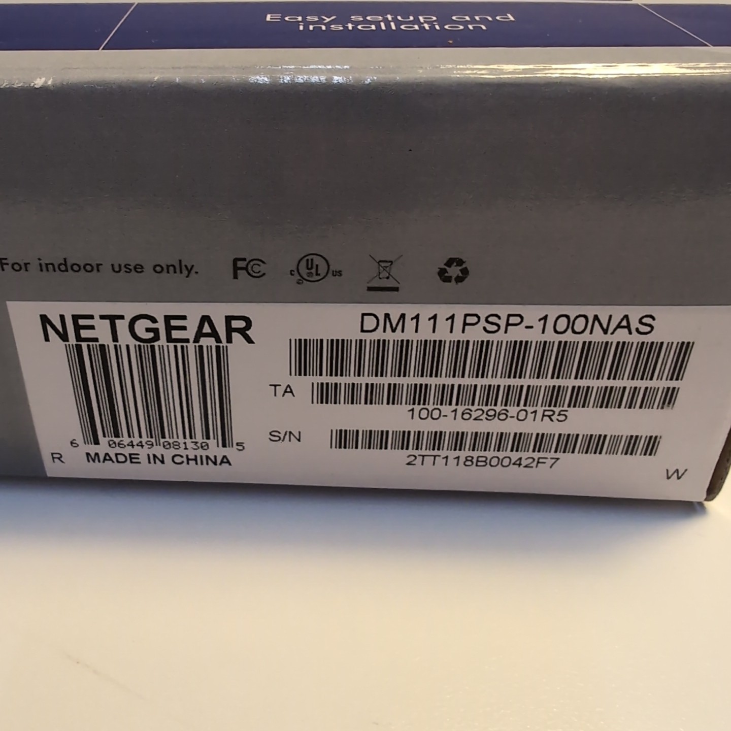 Netgear Broadband ADSL2+ Modem Router Gateway New Open Box DM111PSP-100NAS