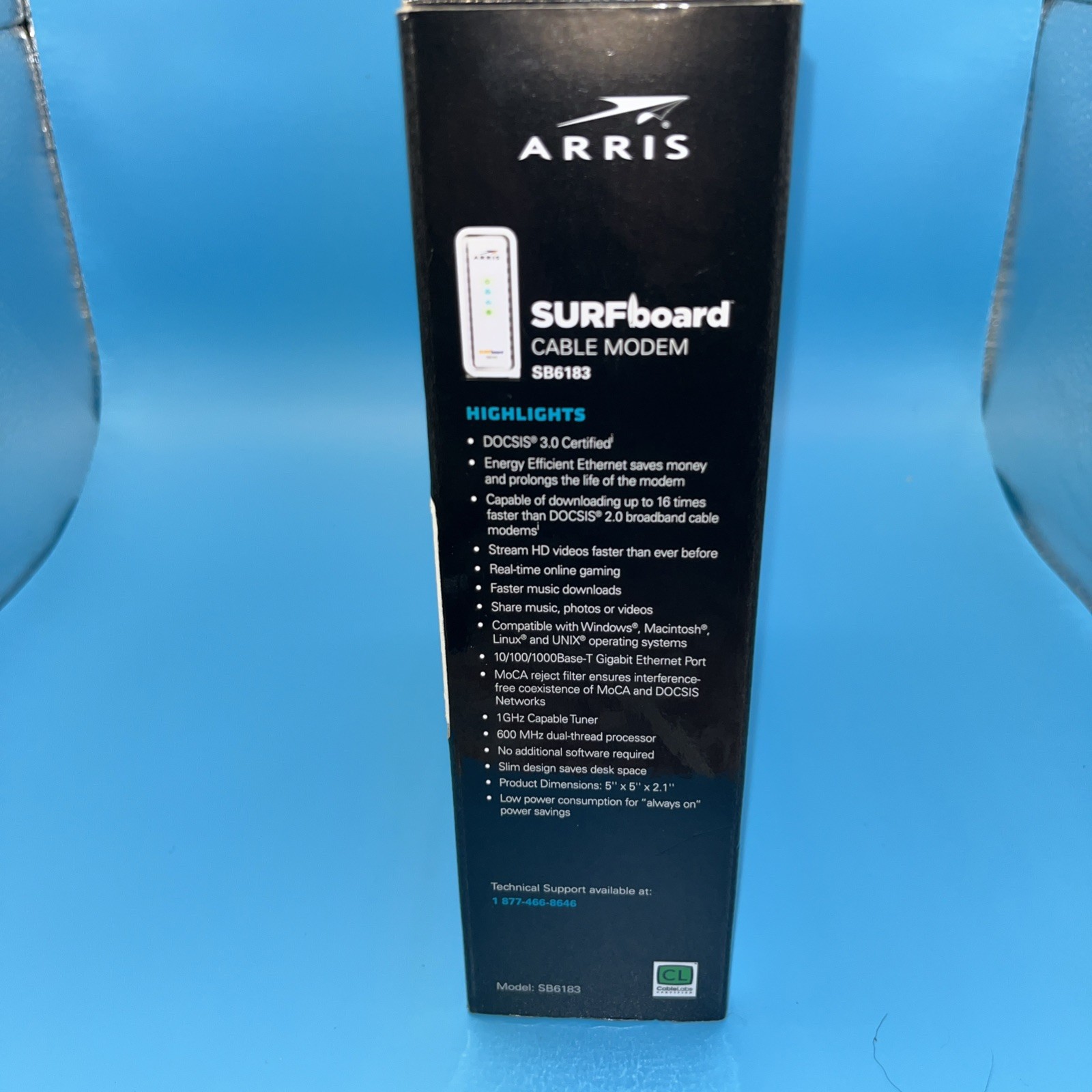 ARRIS SB6183 SURF Board 16 x 4 686 Mbps DOCSIS Speed 3.0 Cable Modem White New