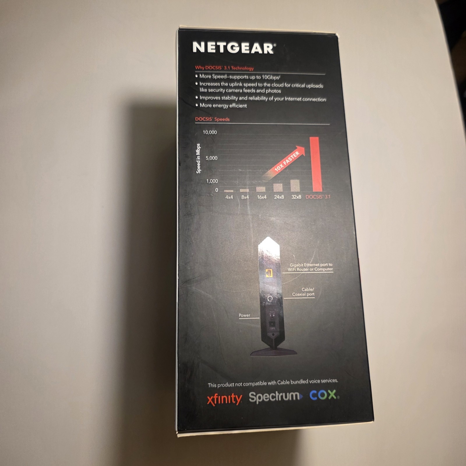NETGEAR Cabel MODEM CM1000 ULTRA-HIGH SPEED DOCSIS 3.1 Fast Internet Gigabit New
