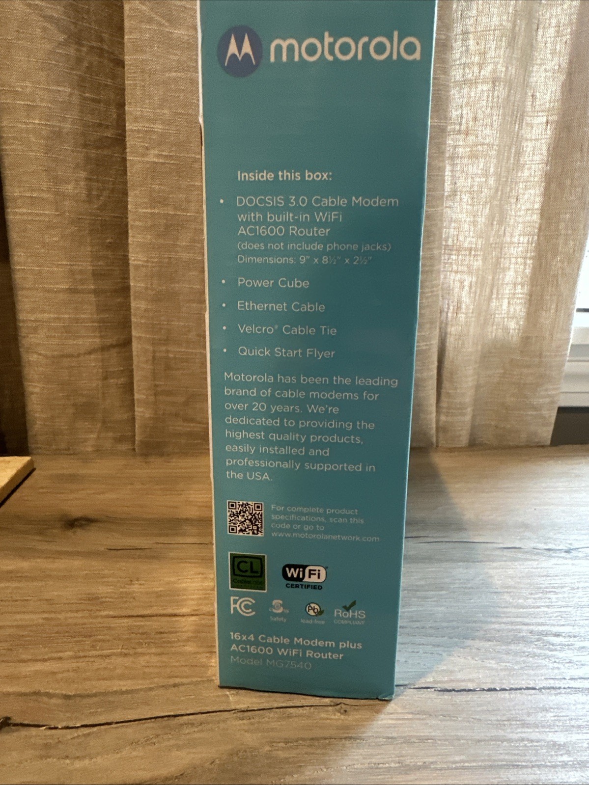 Motorola MG7540 16×4 Cable Modem Plus AC1600 Gigabit Router – NEW