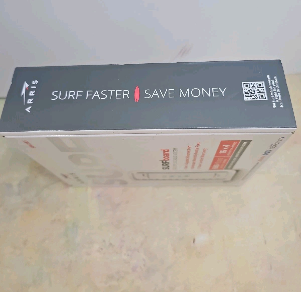 ARRIS SURFboard Modem DOCSIS 3.0 Cable White SB6183 W/ethernet Cable RJ45