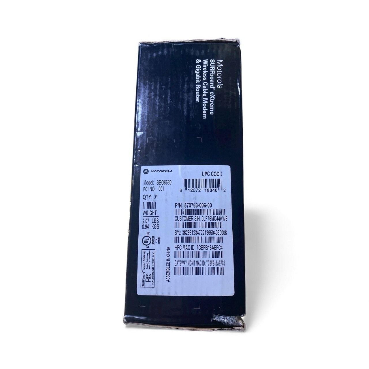 Motorola Wireless Router Modem SURFboard eXtreme (SBG6580) Up to 300 Mbps