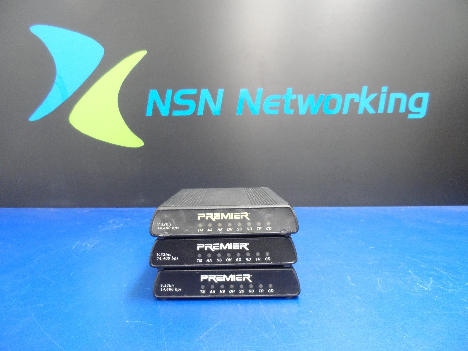 Lot of 3x Premier MV.34xx V.32bis 14,400 bbs Data Fax Modems NO POWER SUPPLIES