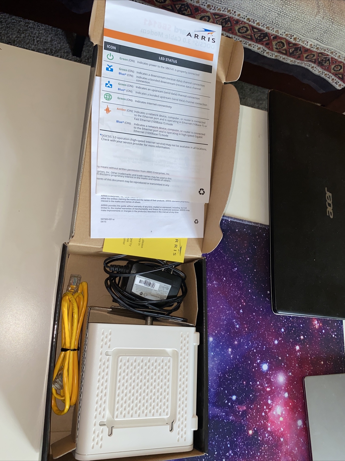 Motorola ARRIS SURFBoard SB6141 – DOCSIS 3.0 White Cable Modem, Original Box