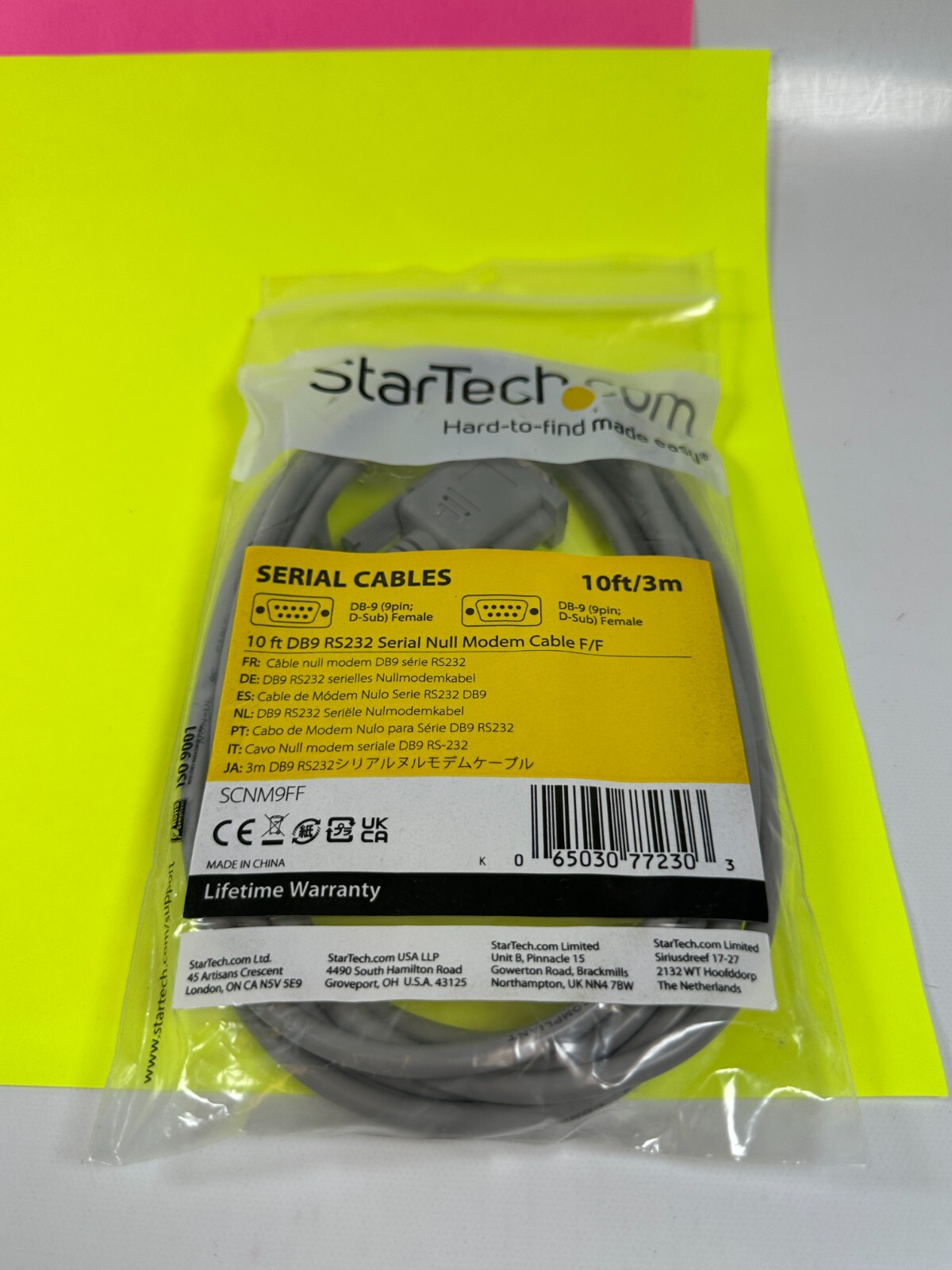 StarTech.Com SCNM9FF Serial Modem Cable 10ft. DB9 Female RS232 – NEW Fast Ship