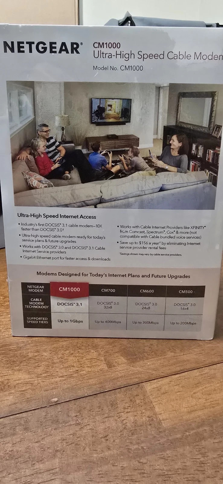 NETGEAR CM1000 Ultra-High Speed DOCSIS 3.1 Cable Modem Black New Sealed