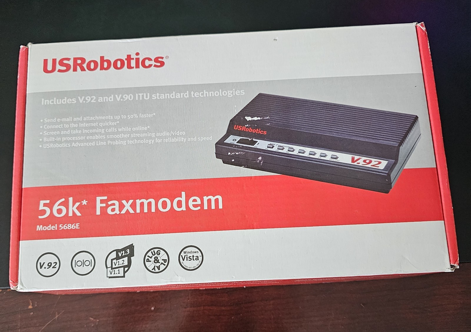 NEW IN BOX US Robotics 56K Modem/ Fax/ USR5686E