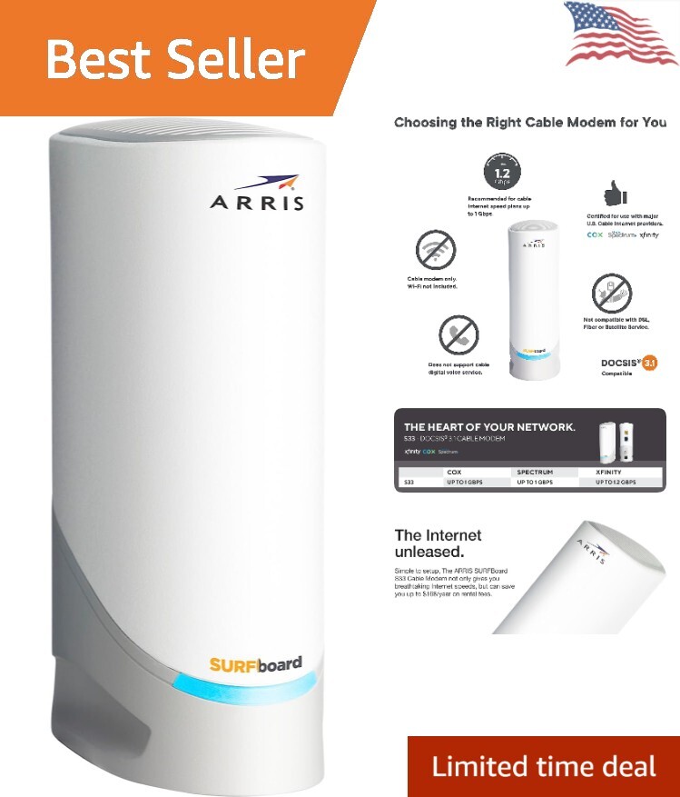 Ultra-Fast Cable Modem | 2.5 Gbps Ports | Comcast Xfinity, Cox, Spectrum
