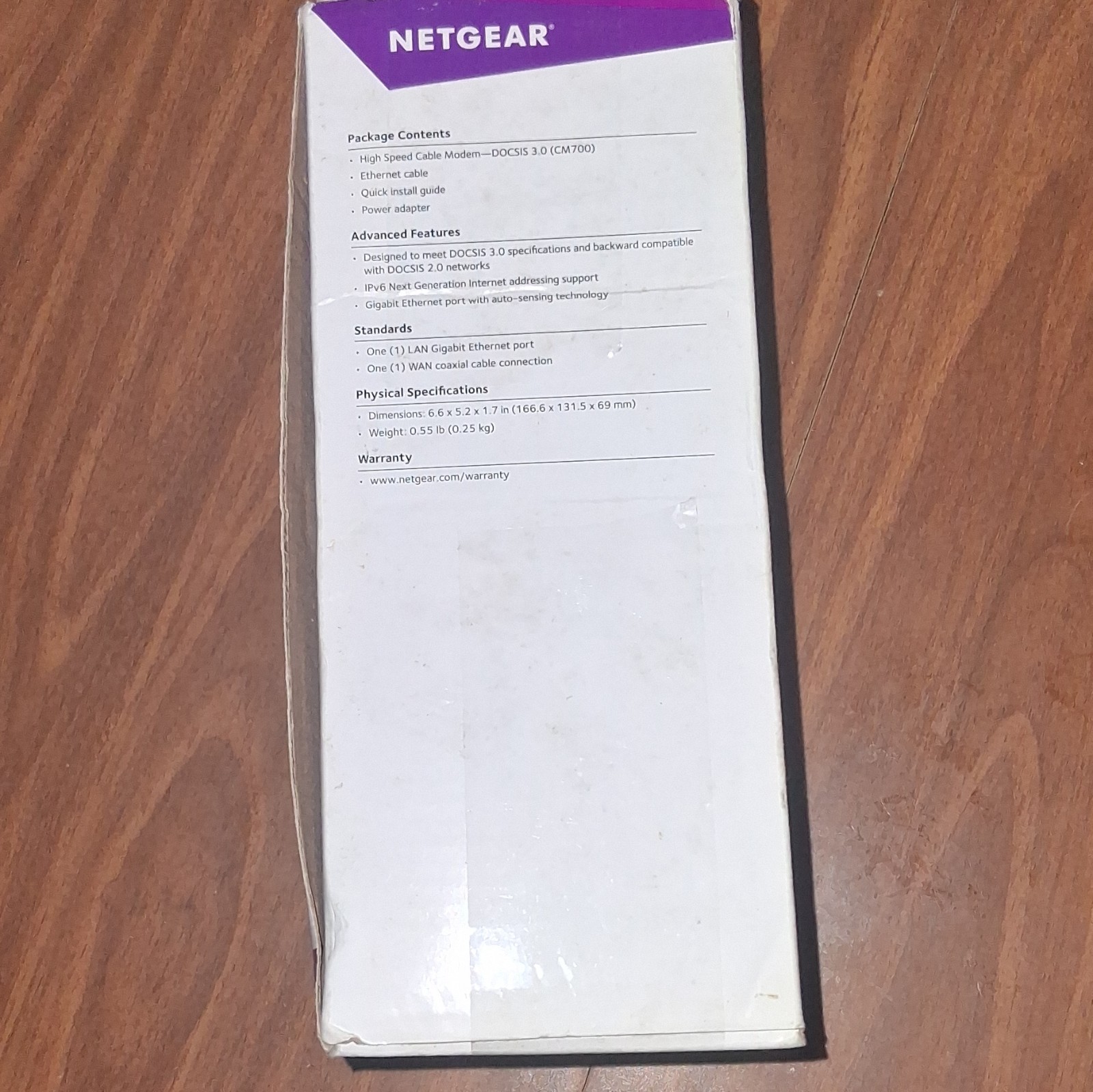 NETGEAR CM700 DOCSIS 3.0 Cable Modem 1.4Gbps 32×8 IPv6 XFINITY Black