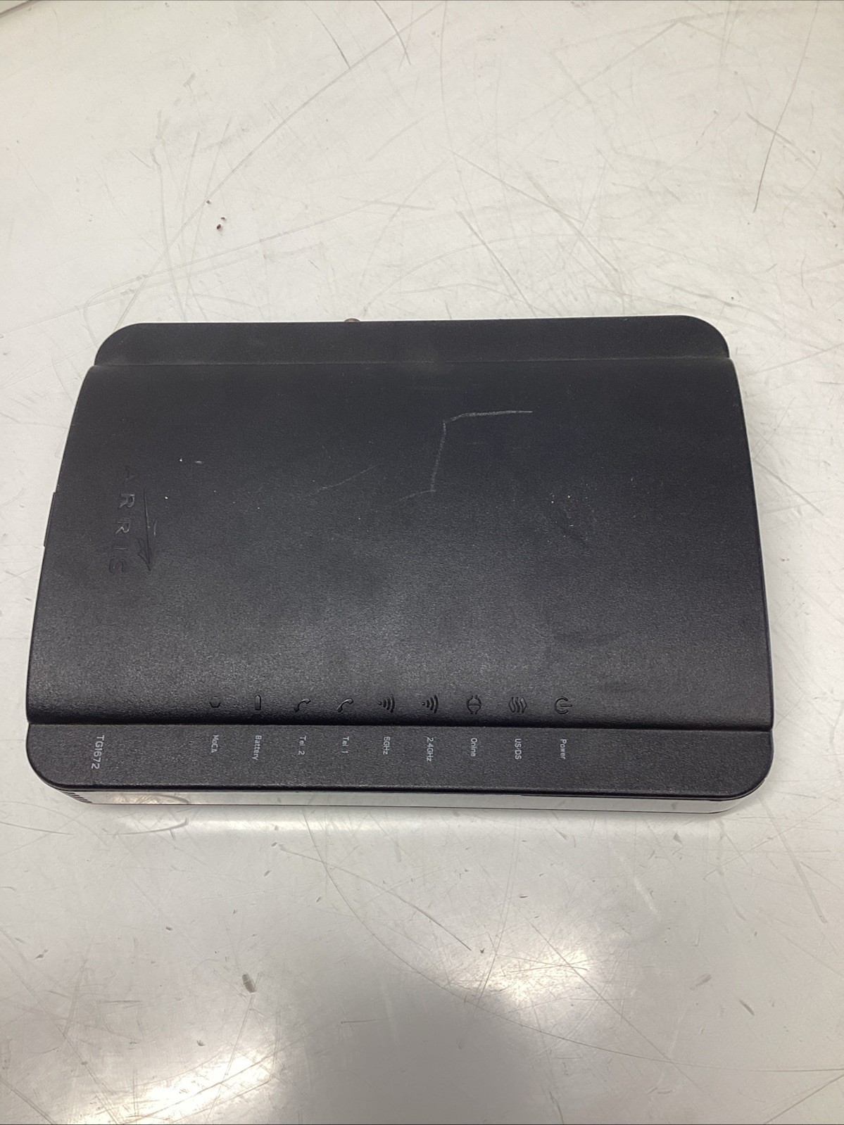 Arris TG1672G GATEWAY WIFI MODEM TG02DHQ1672 No Power Supply T-303