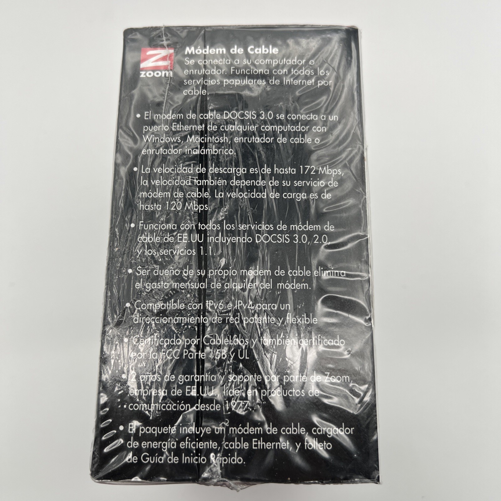 New Sealed Zoom Cable Modem Docsis 3.0 172 Mbps Speed – Model 5341-02-03H