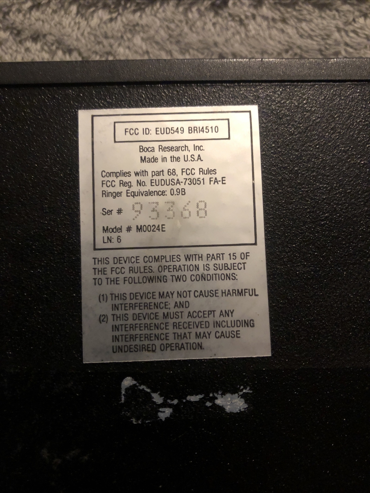 Bocamodem 2400bps Modem (Unit Only)