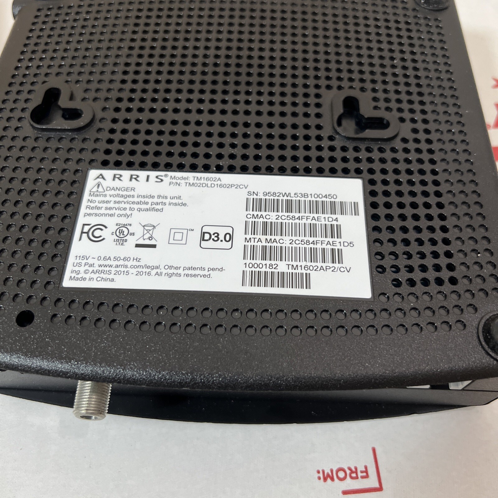 2 X ARRIS TM16002A 3.0 Modem – Black