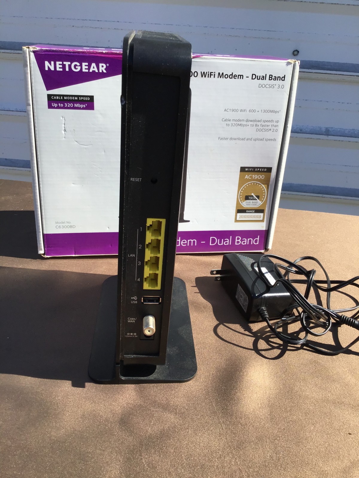 NETGEAR C6300BD AC1900 DOCSIS 3.0 Cable Modem WiFi Router